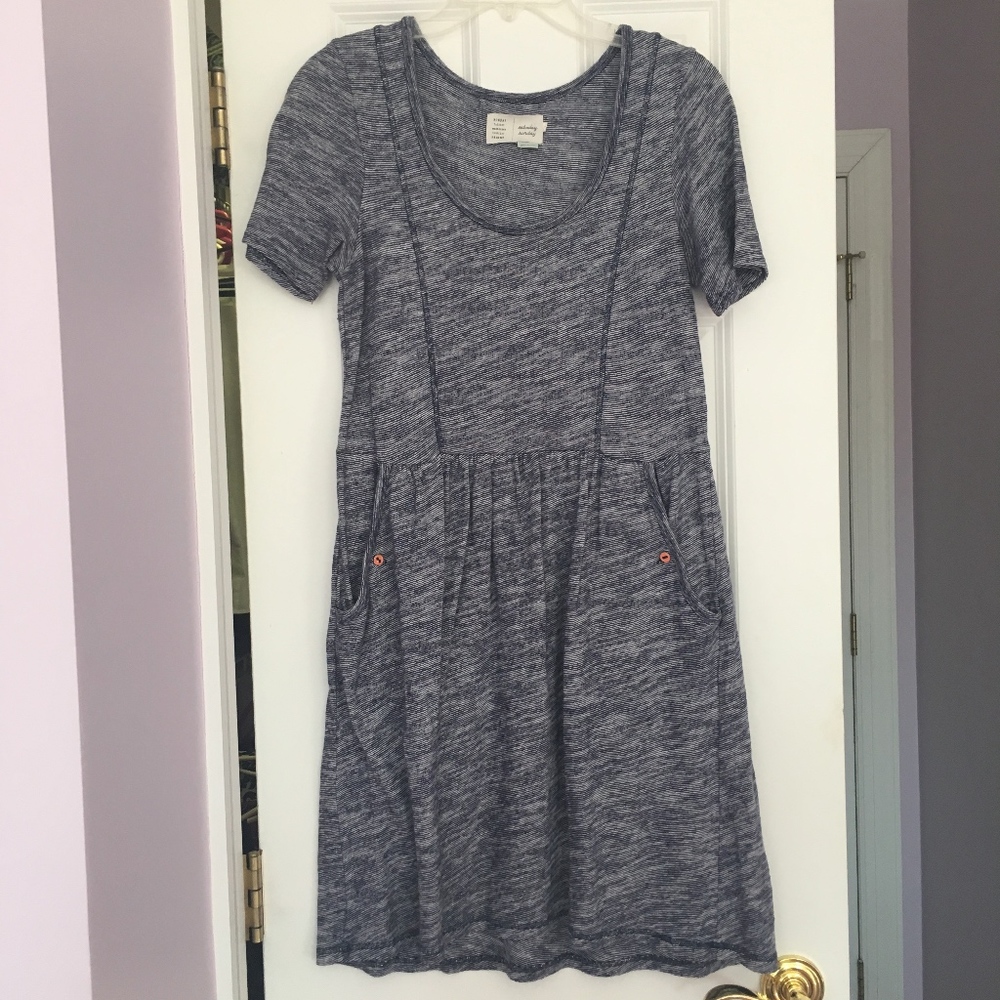 Blue short sleeve dress from Anthropologie
